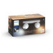 Philips HUE WA Buckram bodové LED svítidlo 2x GU10 5W 350lm 2200-6500K IP20, bílé + ovladač
