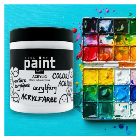FeelMyPaint Akrylová barva FeelMyPaint 500 ml TITANOVÁ BÍLÁ - certifikace o bezpečnosti dětských
