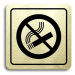 Accept Piktogram "zákaz kouření" (80 × 80 mm) (zlatá tabulka - černý tisk)