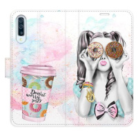 iSaprio flip pouzdro Donut Worry Girl pro Samsung Galaxy A50