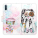 iSaprio flip pouzdro Donut Worry Girl pro Samsung Galaxy A50