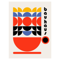 Ilustrace Bauhaus Coffee 70s Decor, Retrodrome, (30 x 40 cm)
