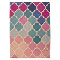 Flair Rugs koberce Ručně všívaný kusový koberec Illusion Rosella Pink/Blue Rozměry koberců: 120x