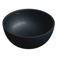 OMNIRES SHELL M+ umyvadlo na desku, O35 cm, matná černá láva SHELL350UNBLV
