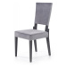 Jídelní židle SORBUS – masiv, látka, více barev Dub medový / šedá