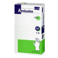 Ambulex rukavice latexové pudrované M 100ks