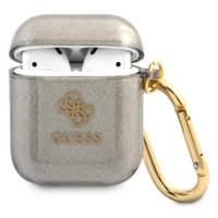 Guess GUA2UCG4GK pouzdro na Airpods 2. Generace / 1. Generace black Glitter Collection