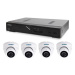 AVTECH NVR AVH1109 + 4x 8MPX IP Dome kamera AVTECH DGM8208SVAT