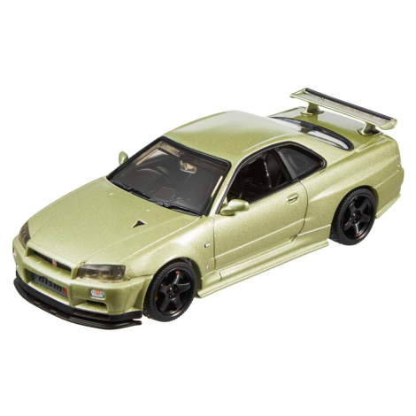 Mattel hot wheels prémiové auto 1:43 nissan skyline gt-r(bnr34), hmd47