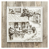 Dřevěný obraz do kavárny - Old Town Cafe
