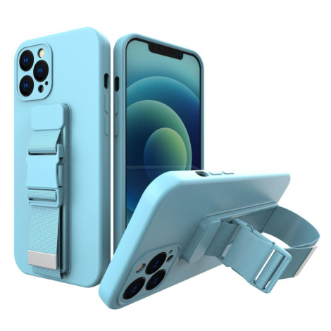 Silikonové pouzdro Sporty s popruhem na iPhone 11 Pro Max blue