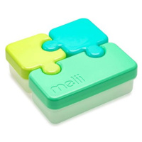 Melii Svačinový box Puzzle zelený, limetkový, modrý