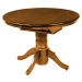 Estila Rustikální dřevěný rozkládací jídelní stůl Felicita kulatého tvaru hnědé barvy 106-146cm