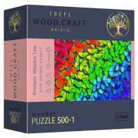 Dřevěné puzzle Duhoví motýli 501 dílků - Trefl