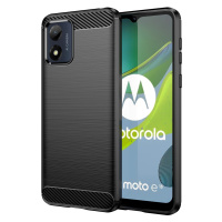 Karbonové pouzdro Motorola Moto E13 flexibilní silikonové karbonové pouzdro černé