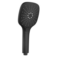 SAPHO Ruční masážní sprcha s tlačítkem, 3 režimy sprchování, 109x109, ABS/černá mat 1204-52B