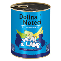 Výhodné balení Dolina Noteci Superfood 12 x 800 g - telecí a jehněčí