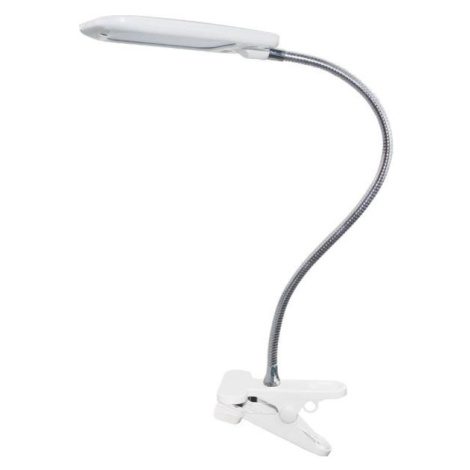 LED stolní lampička s vypínačem a klipem BAZ 5W/230V/4000K/340Lm/120°/IP20, bílá ACA