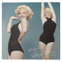 Obraz na plátně Marilyn Monroe - All My Love, (40 x 40 cm)