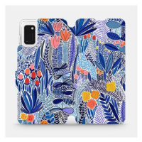 Flip pouzdro na mobil Samsung Galaxy A41 - MP03P Modrá květena