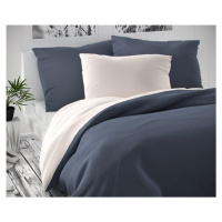 Saténové francouzské prodloužené povlečení LUXURY COLLECTION 1+2, 240x220, 70x90cm šedé / bílé