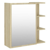 Shumee Koupelnová skříňka, zrcadlo, dub sonoma, 62,5 × 20,5 × 64, dřevotříska