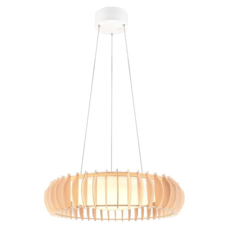 LED závěsné svítidlo v bílé a přírodní barvě ø 60 cm Monte – Trio
