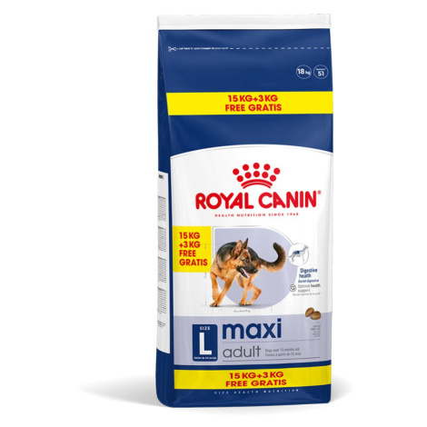 ROYAL CANIN MAXI Adult suché krmivo pro velké psy 15kg + 3 kg zdarma