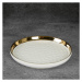 Dekorativní talíř ETNA 02 bílý / zlatý