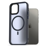 AlzaGuard Matte Case Compatible with MagSafe pro iPhone 12 / 12 Pro tmavě modrý