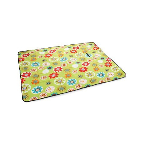 Verk Pikniková deka 150 × 200 cm květy zelená