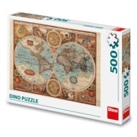 Puzzle Mapa světa z roku 1626 500 dílků DINO