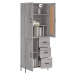 vidaXL Skříň highboard šedá sonoma 69,5 x 34 x 180 cm kompozitní dřevo