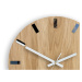 ModernClock Nástěnné hodiny Simple-W hnědo-bílé
