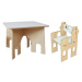 Myminihome Dětský stůl RONDO + dětská židle se skluzavkou Zvolte barvu: Bílá, Zvolte variantu: S