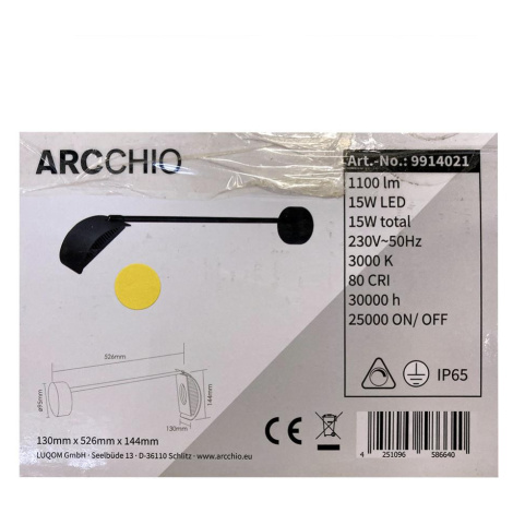 Arcchio Arcchio - LED Venkovní nástěnné svítidlo GRAYSON LED/15W/230V IP65