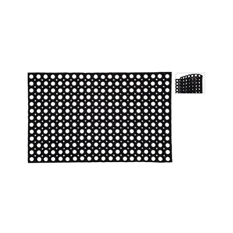M.A.T. Group rohož guma 50 × 80 cm, děrovaná Černá M.A.T Group
