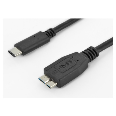 PremiumCord Kabel USB 3.1 konektor C/male - USB 3.0 konektor Micro-B/male, 1m ku31cmb1bk Černá