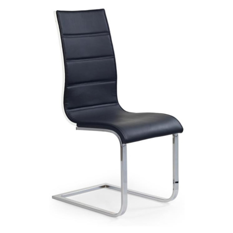 Jídelní židle PITER – ocel, ekokůže, černá / bílá