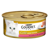 Gourmet Gold jemná paštika 48 x 85 g - pstruh & rajče