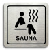 Accept Piktogram "sauna III" (80 × 80 mm) (stříbrná tabulka - černý tisk)