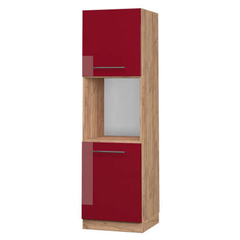 Vicco SKŘÍŇKA NA VESTAVĚNOU TROUBU Fame-Line Bordó červená vysoký lesk 60 cm otevřený