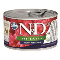 KONZERVY N&D DOG QUINOA MANAGEMENT HUBNUTÍ 140g