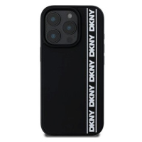 DKNY 3D Rubber Repeat Logo Line Zadní Kryt pro iPhone 16 Pro Max Black