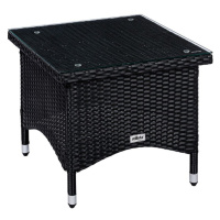 Stilista 90256 Stilista Odkládací polyratanový stolek, 50 x 50 cm, černý