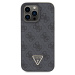 Guess PU 4G Strass Triangle Metal Logo kryt iPhone 15 Pro Max černý