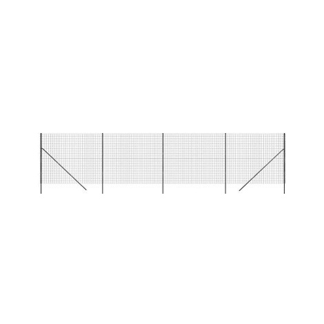 SHUMEE Drátěný plot 1,6 × 10 m pozinkovaná antracitová ocel