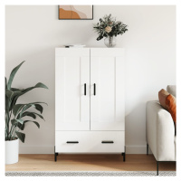 vidaXL Skříň highboard lesklá bílá 69,5 x 31 x 115 cm kompozitní dřevo