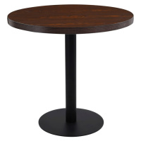 vidaXL Bistro stolek tmavě hnědý 80 cm MDF