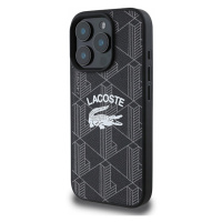 Pouzdro Lacoste pro iPhone 16 Pro Max 6.9 černé Monogram Vintage Logo MagSafe